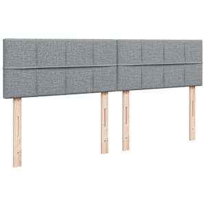 Box spring postel s matrací světle šedá 200 x 200 cm textil - obrázek 7