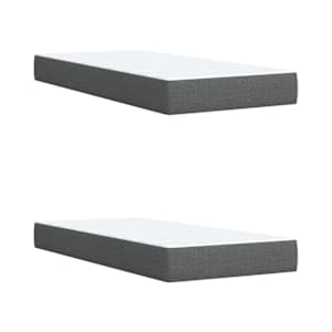 Box spring postel s matrací tmavě šedá 200x200 cm textil - obrázek 9