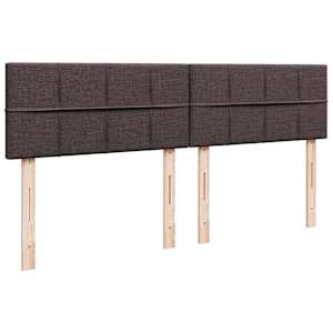 Box spring postel s matrací tmavě hnědá 200x200 cm textil - obrázek 7
