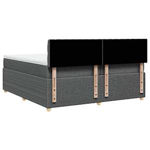 Box spring postel s matrací tmavě šedá 200x200 cm textil - obrázek 6