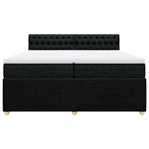 Box spring postel s matrací černá 200x200 cm textil - obrázek 4