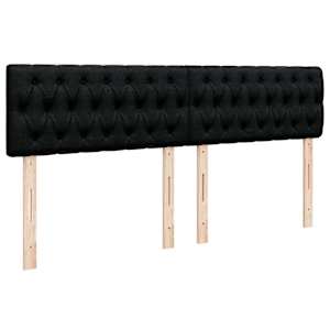 Box spring postel s matrací černá 200x200 cm textil - obrázek 7