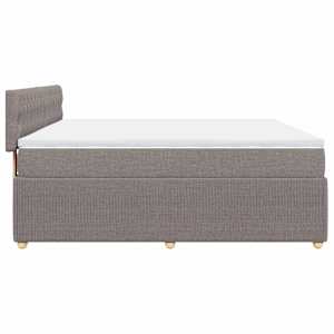 Box spring postel s matrací taupe 200x200 cm textil - obrázek 5