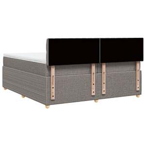 Box spring postel s matrací taupe 200x200 cm textil - obrázek 6