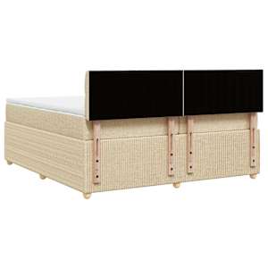 Box spring postel s matrací krémová 200x200 cm textil - obrázek 6