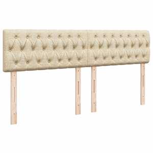 Box spring postel s matrací krémová 200x200 cm textil - obrázek 7