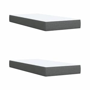 Box spring postel s matrací tmavě šedá 200x200 cm textil - obrázek 9