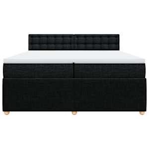 Box spring postel s matrací černá 200x200 cm textil - obrázek 4