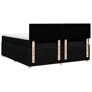 Box spring postel s matrací černá 200x200 cm textil - obrázek 6