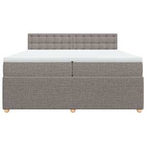 Box spring postel s matrací taupe 200x200 cm textil - obrázek 11