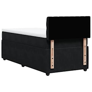 Box spring postel s matrací černá 80 x 200 cm samet - obrázek 10