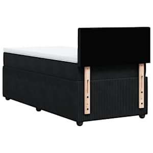 Box spring postel s matrací černá 80 x 200 cm samet - obrázek 10