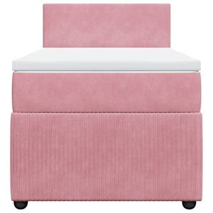 Box spring postel s matrací růžová 90x190 cm samet - obrázek 4