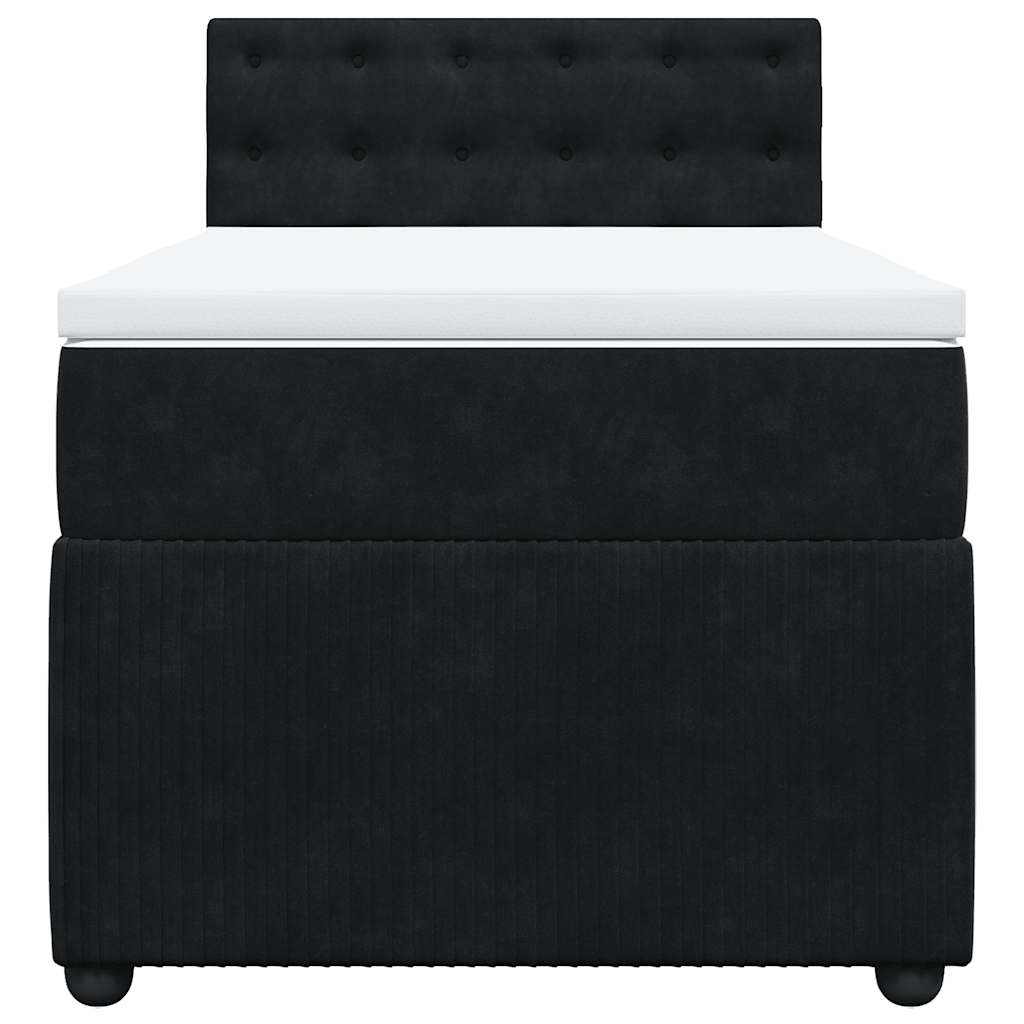 vidaXL Boxspring met matras fluweel zwart 90x190 cm, foto 4