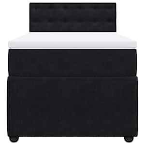 Box spring postel s matrací černá 90x190 cm samet - obrázek 4