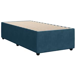 Box spring postel s matrací modrá 90 x 190 cm samet - obrázek 6