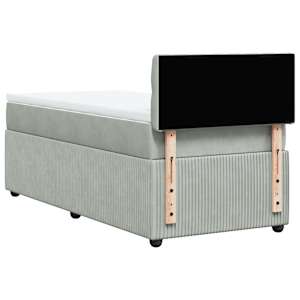 Box spring postel s matrací světle šedá 90x190 cm samet - obrázek 10