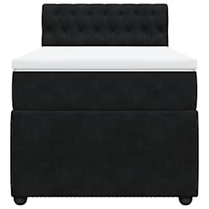 Box spring postel s matrací černá 90x190 cm samet - obrázek 4