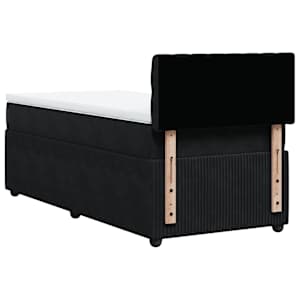 Box spring postel s matrací černá 90x190 cm samet - obrázek 10