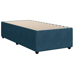 Box spring postel s matrací modrá 90 x 190 cm samet - obrázek 6