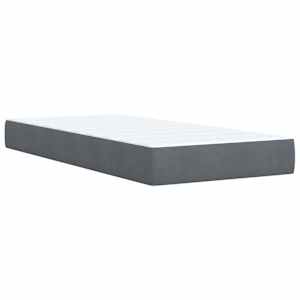 Box spring postel s matrací tmavě šedá 90x190 cm samet - obrázek 7