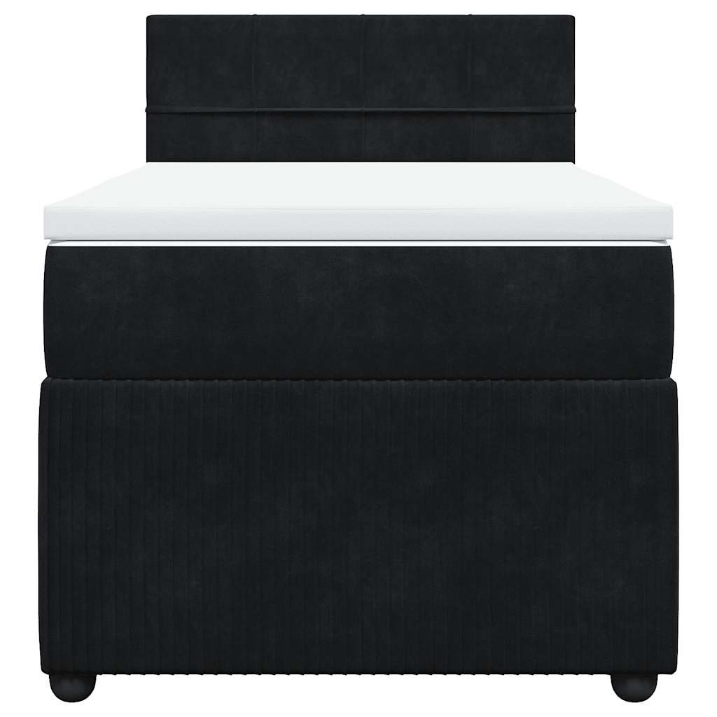 vidaXL Boxspring met matras fluweel zwart 90x190 cm, foto 4