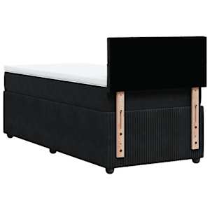 Box spring postel s matrací černá 90x190 cm samet - obrázek 10