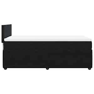 Box spring postel s matrací černá 100x200 cm samet - obrázek 9