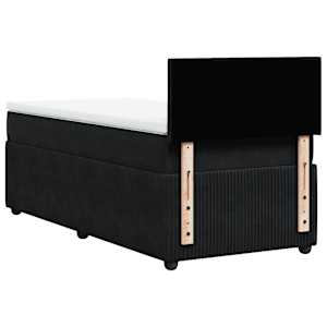 Box spring postel s matrací černá 100x200 cm samet - obrázek 10
