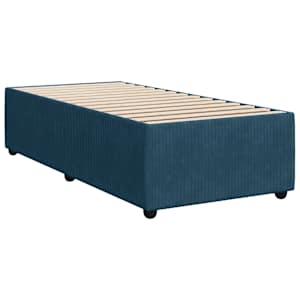 Box spring postel s matrací modrá 100 x 200 cm samet - obrázek 6