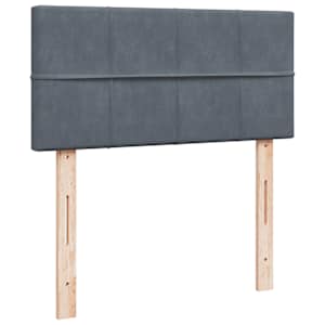 Box spring postelja z vzmetnico temno siva 100x200 cm žamet - slika 5