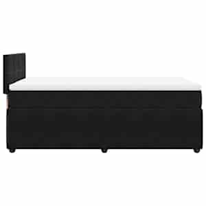 Box spring postel s matrací černá 100x200 cm samet - obrázek 9