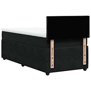 Box spring postel s matrací černá 100x200 cm samet - obrázek 10