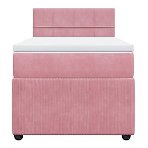 Box spring postel s matrací růžová 100x200 cm samet - obrázek 4
