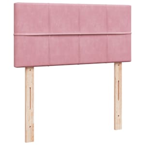 Box spring postel s matrací růžová 100x200 cm samet - obrázek 5