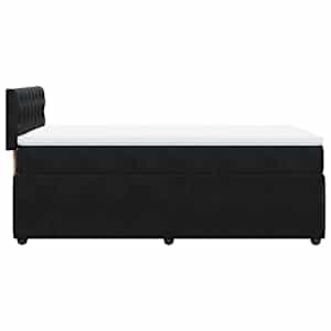 Box spring postel s matrací černá 100x200 cm samet - obrázek 9