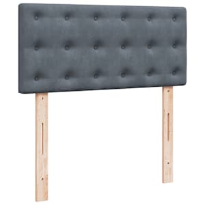 Box spring postelja z vzmetnico temno siva 100x200 cm žamet - slika 5
