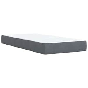 Box spring postelja z vzmetnico temno siva 100x200 cm žamet - slika 7