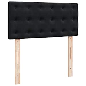 Box spring postel s matrací černá 100x200 cm samet - obrázek 5