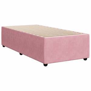 Box spring postel s matrací růžová 100x200 cm samet - obrázek 6