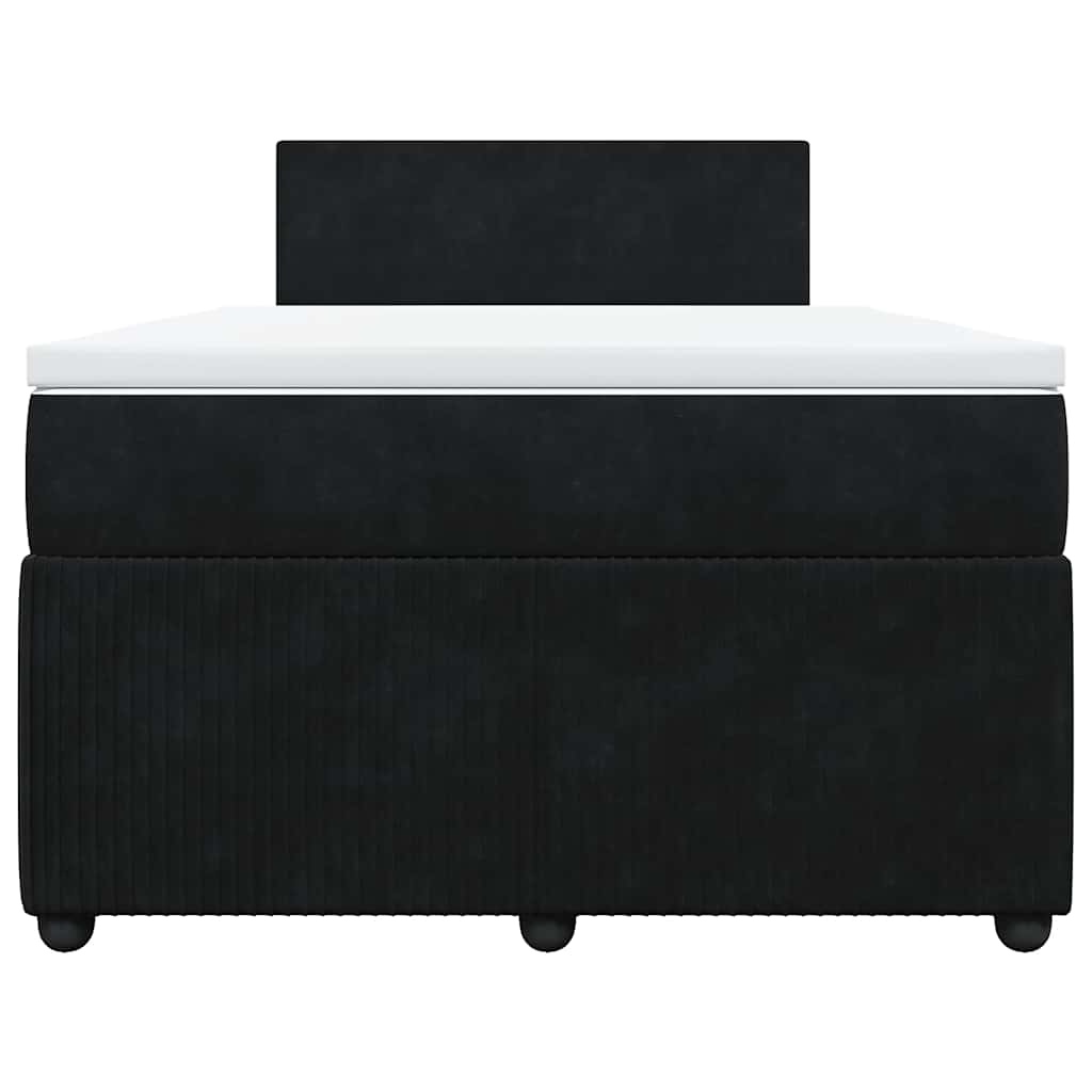 vidaXL Boxspring met matras fluweel zwart 120x190 cm, foto 4