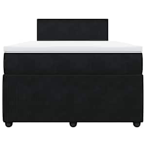 Box spring postel s matrací černá 120 x 190 cm samet - obrázek 4