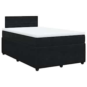 Box spring postel s matrací černá 120 x 190 cm samet - obrázek 2