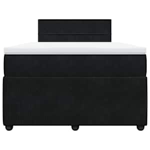 Box spring postel s matrací černá 120 x 190 cm samet - obrázek 4