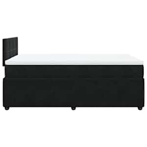 Box spring postel s matrací černá 120 x 190 cm samet - obrázek 9