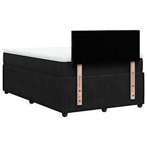 Box spring postel s matrací černá 120 x 190 cm samet - obrázek 10