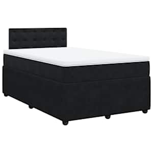 Box spring postel s matrací černá 120 x 190 cm samet - obrázek 2