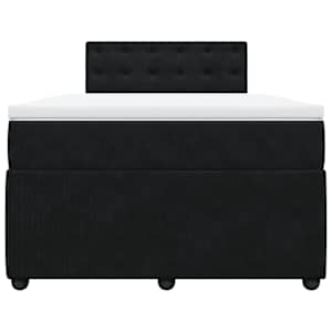 Box spring postel s matrací černá 120 x 190 cm samet - obrázek 4
