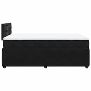 Box spring postel s matrací černá 120 x 190 cm samet - obrázek 9