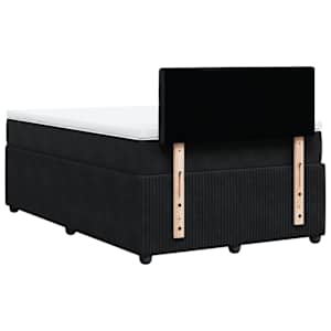 Box spring postel s matrací černá 120 x 190 cm samet - obrázek 10